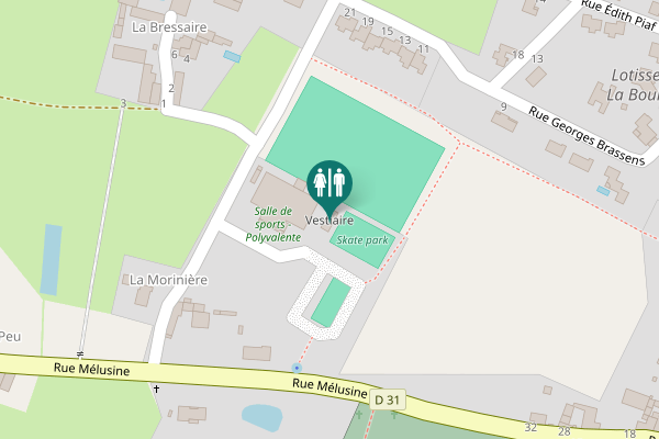 Map showing location of Vestiaire