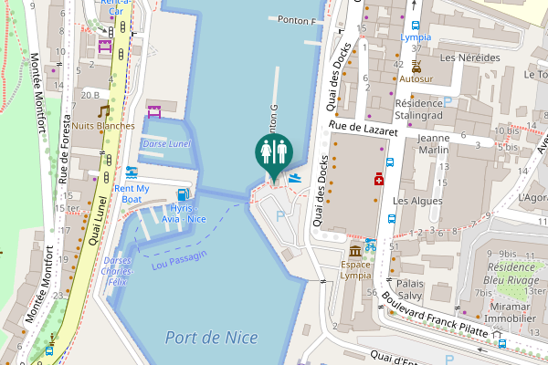 Map showing location of Quai des Docks 8 Toilet