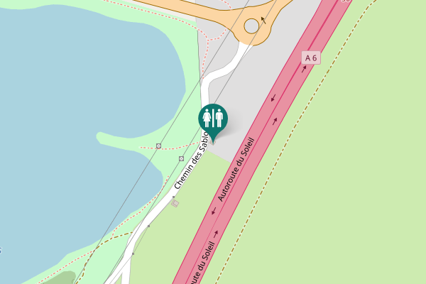 Map showing location of Chemin des Sablons Toilet