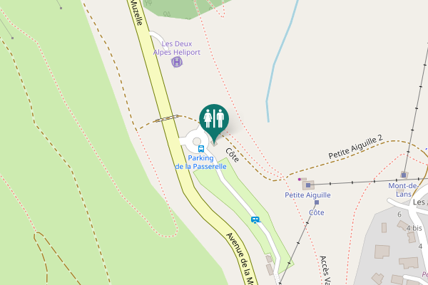 Map showing location of Côte Toilet