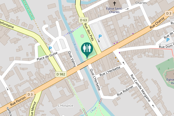 Map showing location of Place d'Austerlitz Toilet