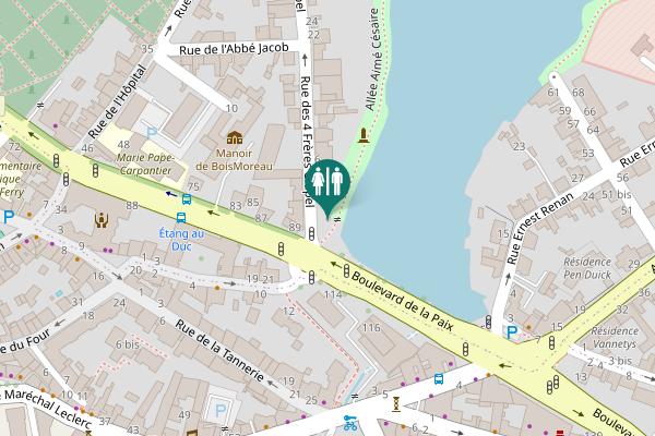 Map showing location of Allée Aimé Césaire Toilet