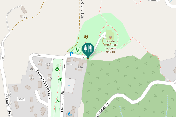 Map showing location of Chemin du Pic 390 Toilet