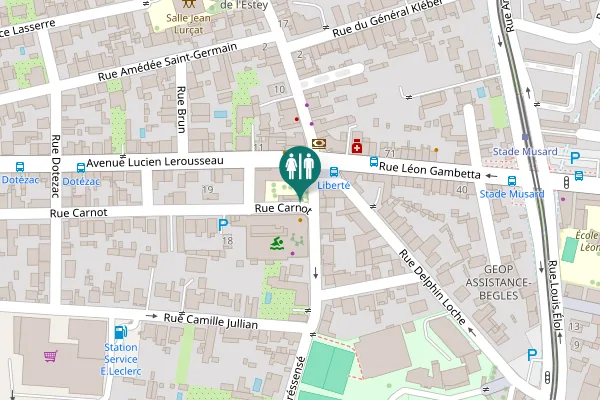 Map showing location of Rue Carnot 2 Toilet
