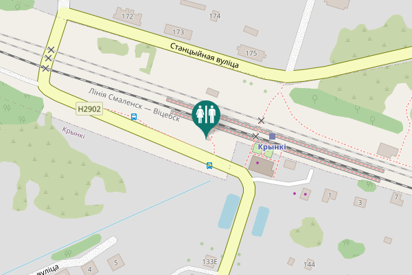 Map showing location of Н2902 Toilet