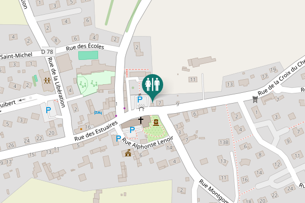 Map showing location of Rue de la Croix du Chesnot 7 Toilet