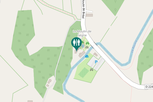 Map showing location of D 224 Toilet