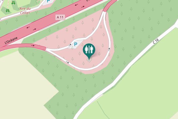 Map showing location of C 16 Toilet