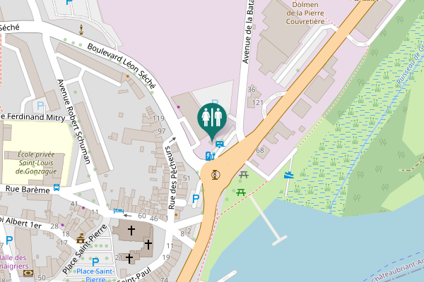 Map showing location of Rond-Point Barrière Saint-Pierre Toilet