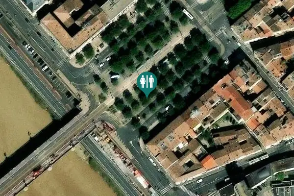 Satellite view of Place de Stalingrad 3 Toilet