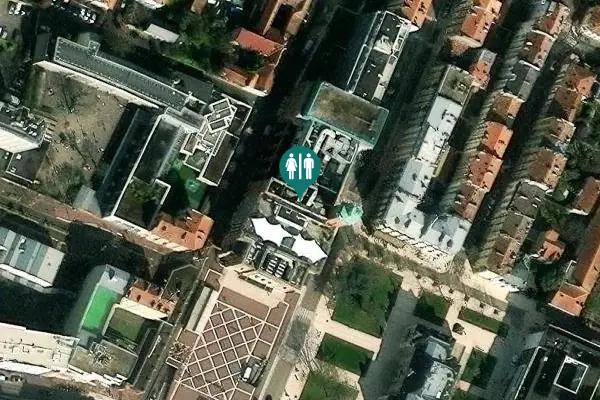 Satellite view of Place Émile Cresp 2 Toilet