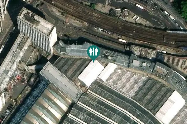 Satellite view of Waterloo Station