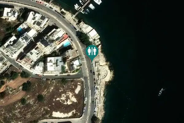 Satellite view of Ta' Xbiex Sea Front Toilet