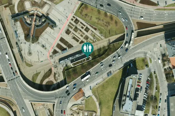 Satellite view of Rondo Mogilskie Toilet
