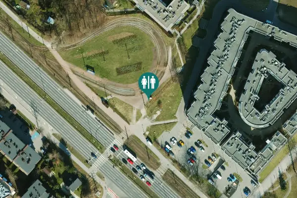 Satellite view of Wielicka 194 Toilet