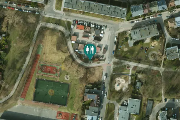 Satellite view of Młodej Polski 24 Toilet