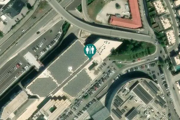 Satellite view of Rruga e Vilave Toilet