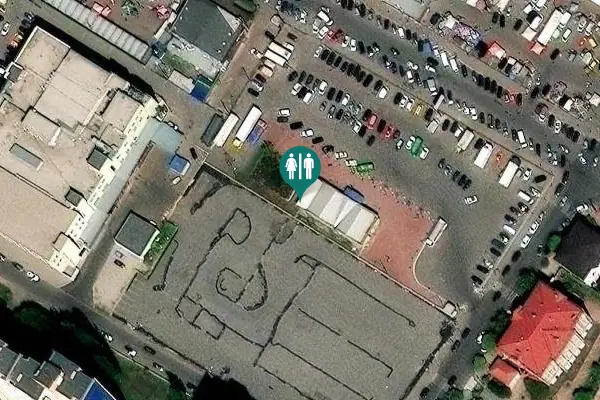 Satellite view of Zakhysnykiv Ukrainy Square 5 Toilet