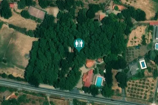 Satellite view of Carretera de Hervás a Portugal por Villanueva de la Sierra Toilet