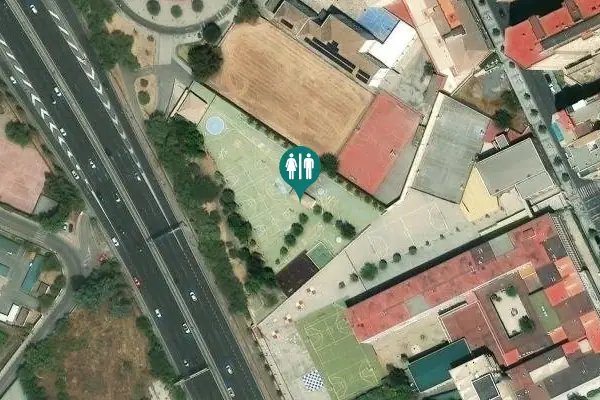 Satellite view of Calle Arabial 63 Toilet