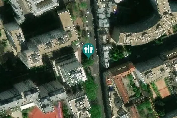 Satellite view of Rue Cambronne 33 Toilet