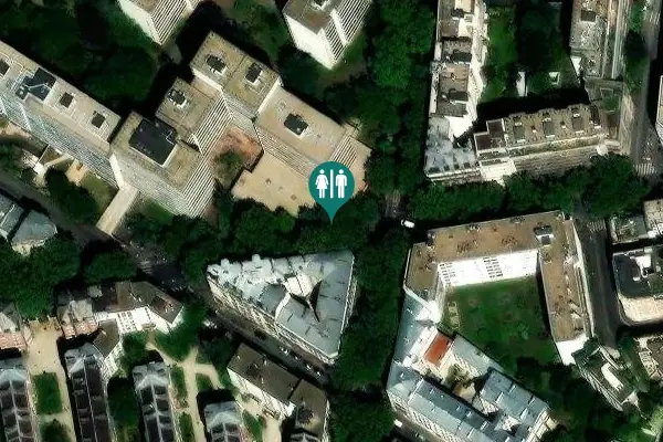 Satellite view of Avenue Mathurin Moreau 28 Toilet