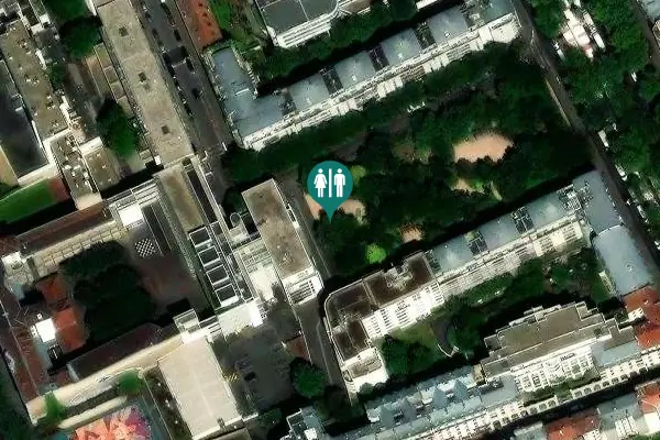 Satellite view of Passage du Bureau Toilet