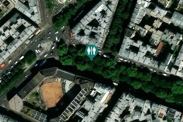 Satellite view of Promenade Roland-Lesaffre Toilet