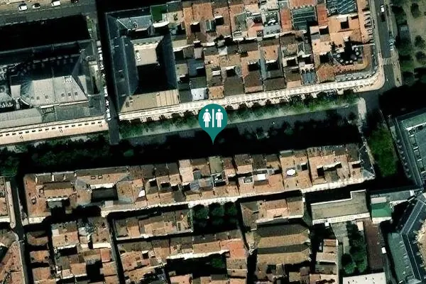 Satellite view of Cours du Chapeau Rouge 22 Toilet
