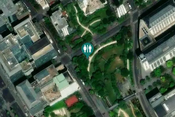 Satellite view of Rue Thomas Mann 16 Toilet