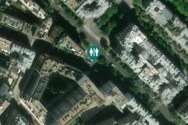 Satellite view of Rue de la Fédération 86 Toilet