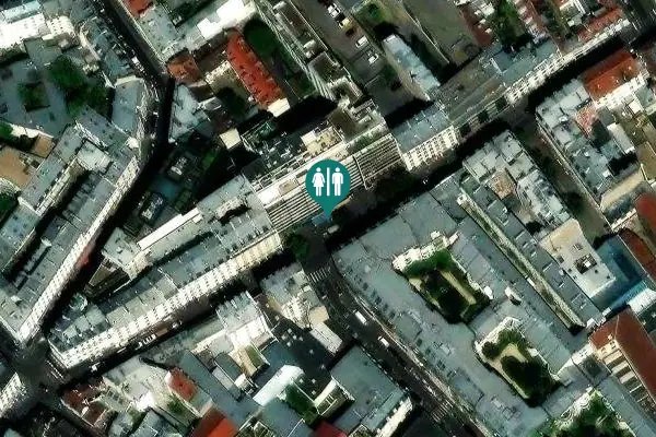 Satellite view of Rue de la Roquette 48 Toilet