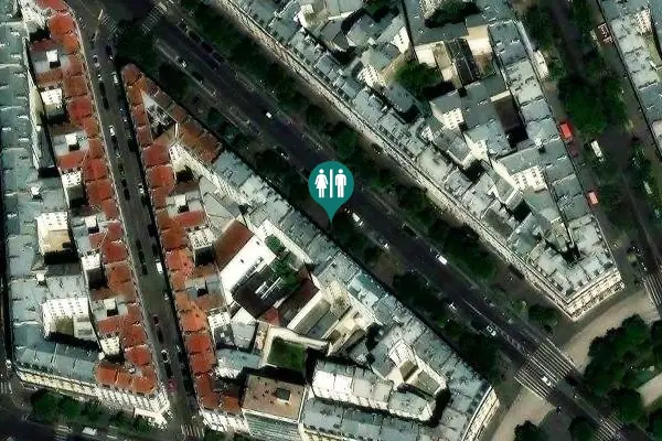 Satellite view of Boulevard Voltaire 282 Toilet