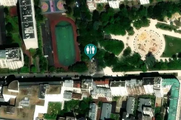 Satellite view of Rue de Buzenval 1 Toilet