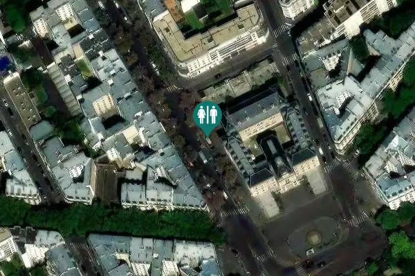 Satellite view of Avenue de Laumière 10 Toilet