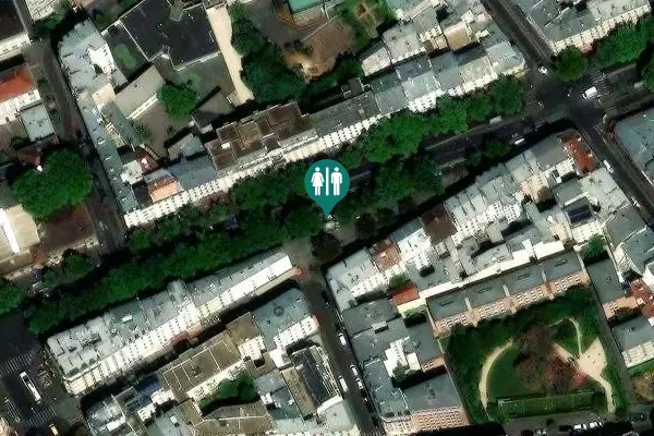 Satellite view of Avenue Jean Jaurès 108 Toilet