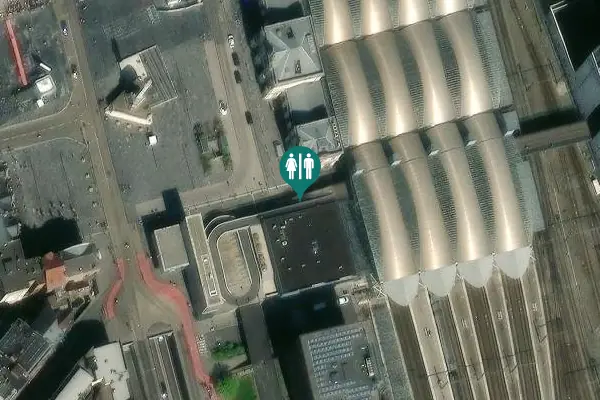 Satellite view of Fietsspiraal Station Leuven Toilet