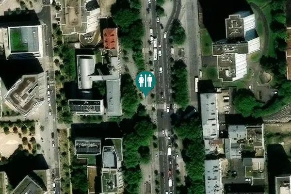 Satellite view of Rue de la Chapelle 91 Toilet