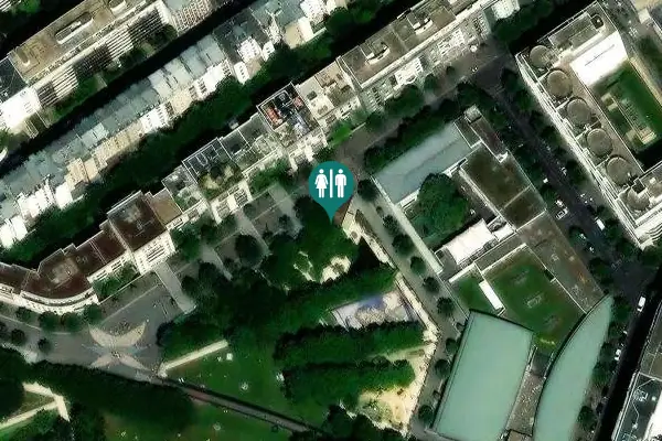 Satellite view of Rue Jacques Hillairet 32 Toilet