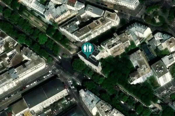 Satellite view of Coulée Verte René-Dumont Toilet