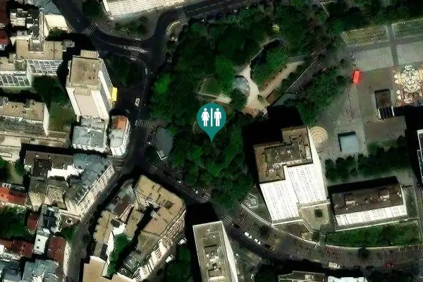 Satellite view of Place des Fêtes Toilet
