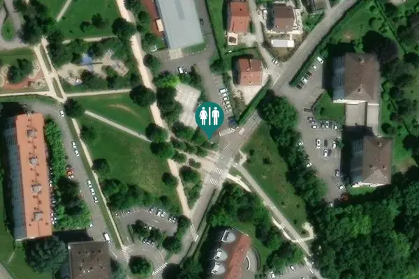 Satellite view of Rue des Pommaries 23 Toilet