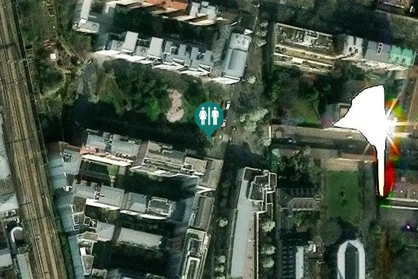 Satellite view of Rue de l'Empereur Valentinien 3 Toilet