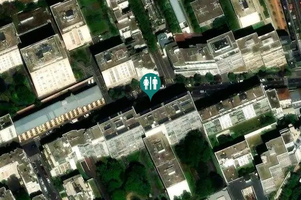 Satellite view of Rue Saint-Fargeau 29 Toilet