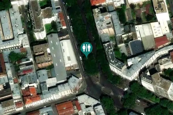 Satellite view of Allée Stefa Skurnik Toilet