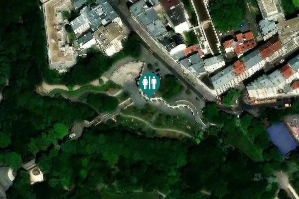 Satellite view of Belvédère Willy Ronis Toilet