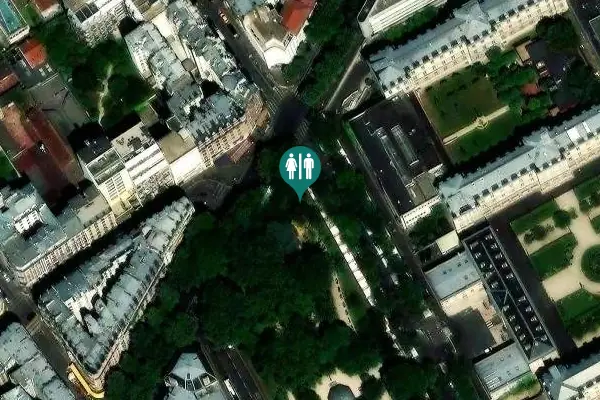 Satellite view of Rue de la Chine 4 Toilet