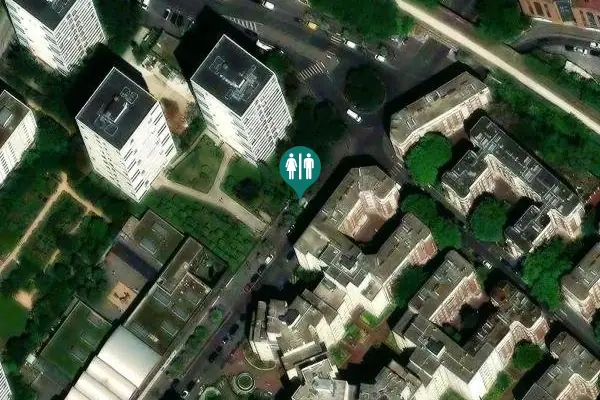 Satellite view of Rue de Cambrai 20 Toilet