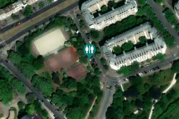 Satellite view of Rue Joseph Chailley 8 Toilet