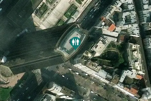 Satellite view of Rue du Départ 25 Toilet